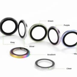 3D Metal Lens Protector Glass For iPhone Duo 18 Pro 18 Pro Max 17 Alloy Back Camera Ring Cover For iPhone 17 Pro 16 Pro Max Lens