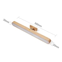 LED Night Light Wooden Mirror Front Fill Light Portable Rechargeable Magnetic Wall Lamp For Touch switch Bedroom Bedside Lamps