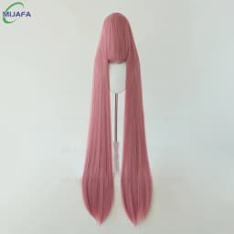 700g High Quality 59" 150cm Long Straight Cosplay Wig With Bang Blond Brown Red Green Blue Heat Resistant Hair Colors Anime Wigs