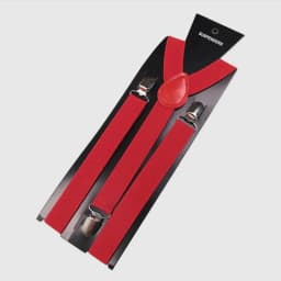 Solid Color Elastic PU Leather Suspenders Braces Men Black Red Adjustable With Straps For Wedding Suit Skirt Accessories Gift