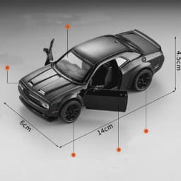 1/32 Alloy Model Dodge Challenger Car Diecasts Metal Sports Alloy Car Model Simulation Sound Light Collection Boys Toy Gift