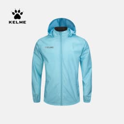 KELME Men's Waterproof Jacket Windbreaker Soccer Training Lightweight Training Outwear Quick Dry Coat 8163WT1001