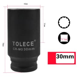 1/2 inch Torx Socket Wrench Head Metric Air Pneumatic Socket Wrench Head 8-41mm Standard Durable Car Auto Truck Repair Tools