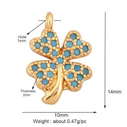Pine Cone Lotus Coconut Tree Sun Flower Ginkgo Leaf 18K Gold Charm,Bracelet Earring Attachment Jewelry Components Findings L44