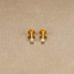 2PC Labret Tragus Stud Earrings 16G Surgical Stainless Steel CZ Crystal Monroe Helix Cartialge Conch Medusa Lip Body Piercing