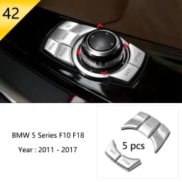 Car Styling Console Multimedia AC CD Panel Decoration Frame Cover Trim Strip Sticker For BMW 5 Series F10 F11 F18 Accessories