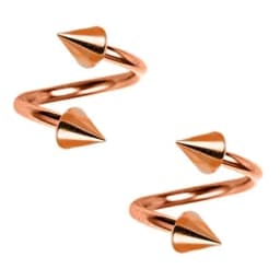 1Pair Surgical Steel Spiral Twisted Lip Ring Nose Rings 16 Gauge Ear Cartilage Helix Piercing Body Accessories Jewelry