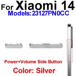 For Xiaomi 14 14T Pro Ultra On Off Power Volume Side Button Power Control Side Button Switch Replacement Repair Parts