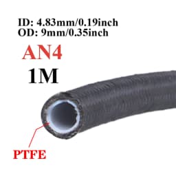 1M/2M/3M/5M AN3 AN4 AN6 AN8 AN10 Universal E85 Fuel Hose Oil Gas Cooler Line Pipe Tube Inside PTFE Nylon Stainless Steel Braided