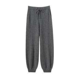TLOML New Women's 100% Cashmere Knitted Cable Knit Bloomers Pants Autumn Winter Soft Warm Comfy Casual Trousers Cashmere Pants