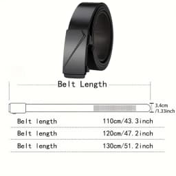 DINISITON Men PU Leather High Quality Automatic Buckle Belt Black Metal Luxury Leather Fashion Business Belt