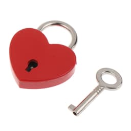 1Set Heart Shape Padlocks Luggage Hardware Locks With Key Lock For Travel Wedding Jewelry Box Diary Book Suitcase Christmas Gift