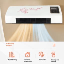 Cooling Heating Fan Electric Air Conditioner Fan Wall Mount Easy Temperature Timer Heating and Cooling Fan