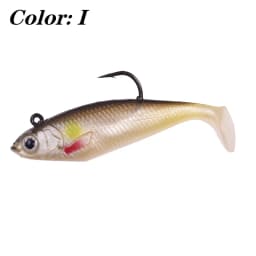1PCS Silicone Soft Bait 75mm/9.5g Swim Tail Jigging Wobblers Fishing Lure Artificial Spoon Rubber Baits Sea Bass Pike Tackle
