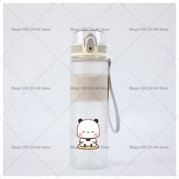 Bubu Dudu Water Bottle Yier Bear Panda Girl Boy Large Capacity Sports Kettle Transparent Cold Water Cup Outdoor Portable 550ml
