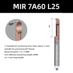 KaKarot MIR Boring Cutter for Threading Coated Carbide Mini Internal Lathe Turing Tool Copying Small Hole Tungsten Steel Alloy