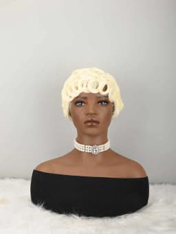 Short wigs For Black Women Pixie Cut Wig Human Hair Glueless Synthetic Wigs Pre Plucked Short Curly wigs With Bangs For Daily