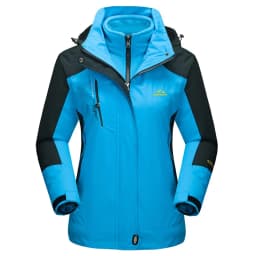 TACVASEN Womens 3 in 1 Winter Fleece Jacket Waterproof Ski Snowboard Jackets Work Rain Coat Outdoor Windbreaker Female Parka