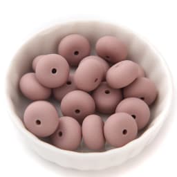 14mm 50Pcs Mini Abacus Silicone Beads Food Grade Saucer Loose Beads for Baby Teether Necklace Pacifier Clip Jewelry Making