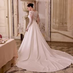 Customized Wedding Dresses Lace A Line Long Sleeve V Neck Bridal Gowns Illusion Pockets Bride Robe Satin vestido de novia