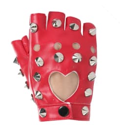 Stage Performance Leather Women Man Half-Finger Rivet Gloves Nightclub Dance Fashion Personality Punk Hip-Hop