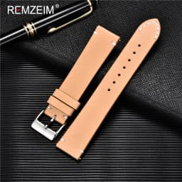 Leather Watchband Strap 18mm 20mm 22mm Quick Release Watch Strap Cowhide Handmade Black Dark Brown Vintage Leather Watchband