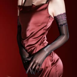 Ultra-thin Aurora Oil Smooth Lace Cuff Long Five Finger Gloves Women Sexy Sheer Nightclub Cosplay Stretchy Tight Stockings Glove