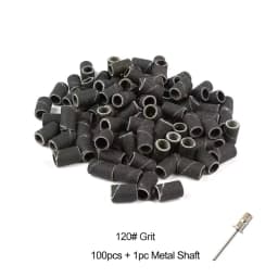 50/100pcs Nail Sanding Ring Bands Electric Manicure Nail Drill Bits 80/120/180/240 Grit UV Gel Polish Removal Accessory Tool