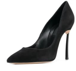 Women Pointed Toe Blade Pumps Metal High Heels Burgundy Blue Suede Stiletto Court Heeled 10cm Pumps Slip-on Office Lady Shoes