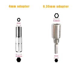 4mm Adapter 6.35mm 1/4" Precision Bits Set Screwdriver Repair Mobile Phone Camera Computer Holder Hex Shank