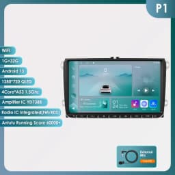 9inch Android12 Car Radio Player GPS Navi For VW Seat POLO GOLF 5 6 POLO PASSAT CC B6 TIGUAN TOURAN EOS SHARAN Carplay 7862