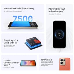 Redmi 17 5g Global Version Mobile Phone Nfc 50Mp Ai Dual Camera System 7500Mah Battery Snapdragon 4 Gen 5 Dual Sim Amoled Fast Charge