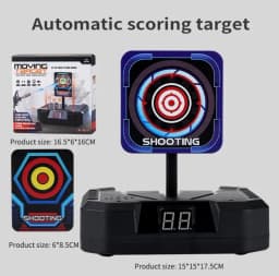 Auto-Reset Electric Target For Nerf Guns Bullets Toys For Beads Blaster Gun Gift Parts High Precision Scoring Practice Target