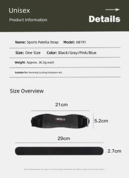 1pc VILICO Patellar Strap, Knee Protector Patellar Tendon Support Suitable for Running, Basketball, Jumper Knees, Tennis, Volley