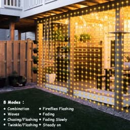 Curtain Fairy Light Waterfall 3x3m 280 LEDs Window Light 5V USB Waterproof Outdoor String Light for Christmas Patio Wall Decor