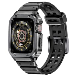 Stainless Steel case+silicone strap For Apple Watch Band 45mm 44mm 44 mm iwatch 4 5 SE 6 Cover bracelet apple watch serie 7 45mm