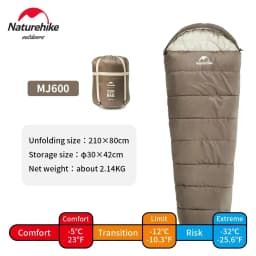 Naturehike Camping Sleeping Bag MJ PRO Ultralight Waterproof Mummy 4 Season Backpacking Sleeping Bags Outdoor Traveling Hiking