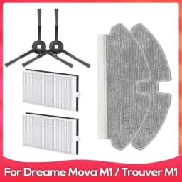 Fit For ( Dreame Mova M1 / Trouver M1 / Okami R110 / ROPO Laser Slim / Kewbily DL30 Pro ) Side Brush Filter Mop Accessories Part