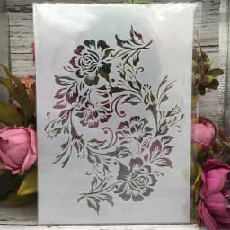A4 29cm A Branch of Rose Flower DIY Layering Stencils Wall Painting Scrapbook Coloring Embossing Album Decorative Template