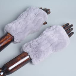Lady Winter 100% Natural Real Rex Rabbit Fur Glove Women Soft Rex Rabbit Fur Glove Foashion Warm Knitted Genuine Fur Gloves