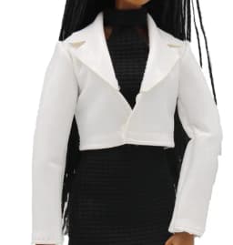 New 30cm 1/6 PU Leather Dress Jacket Set Daily Wear Accessories Clothes for Barbies Doll