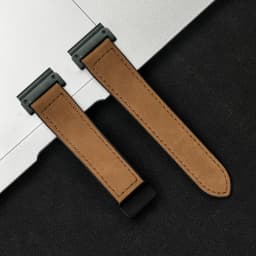 Leather  Silicone Band For Garmin 22 26mm Fenix 5 5X Plus 7 7X 6 6X Pro No Gaps Sport Quick Release For Garmin Watch 3 3HR Strap