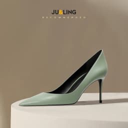 Temperament Pointed Wine Red High Heels Women's Soft Leather Single Shoes Shallow Mouth New Fashionable High Heels Single Shoes