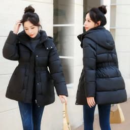 Ladies Down Cotton Jacket 2025 Hooded Loose Comfortable Women's Winter Parka Coat Korean Version Thicken Female Outerwear