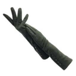 Gloves winter ladies gloves suede long 35CM arm suede fashion suede touch screen thick black gray beige dark blue brown light gr