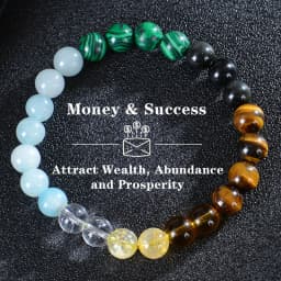 Natural Stone Bracelet Tiger Eye Stone Crystal Wealth Money Success Bracelet Men's and Women's Bracelets 호안석팔찌