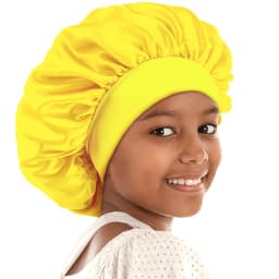 Kids Sleeping Cap Satin Night Sleep Cap Wide Band Elastic Turban Headwear Bonnet Hair Care Cap Infant Bonnet Toddler Hat