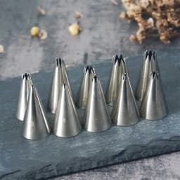 #13-22 Open Star Icing Nozzle Stainless Steel Small Size Piping Tip Cake Decorating Tips Royal Icing Pastry Tip Tools Bakeware