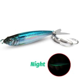 Metal Jig Lure 20g 30g 40g 3D Printed Fast Sinking Fishing Tackle Blade Hook Swimbait Pesca VIB Bait