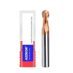 AZZKOR HRC50/55/70 2-Flute R0.5-R6.0mm CNC Machine Machining Milling Cutter Carbide Ball End Mills For Steel/Aluminum Processing